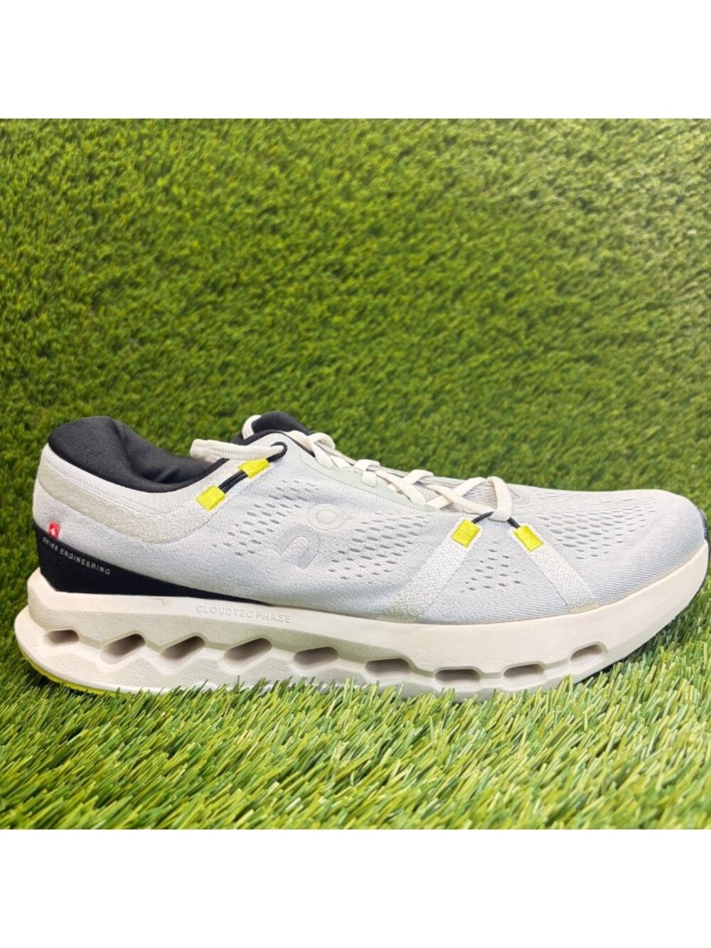 On Cloudsurfer 2 Mens Size 10.5 Gray Black Ivory Athletic Running Shoes Sneakers